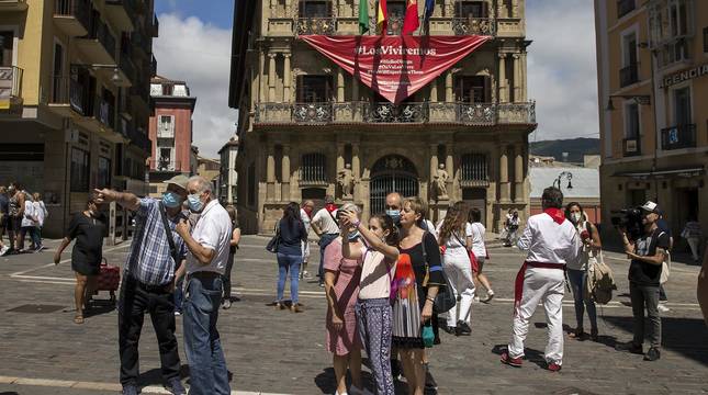 El 6 de julio de los 'No Sanfermines' de 2020.