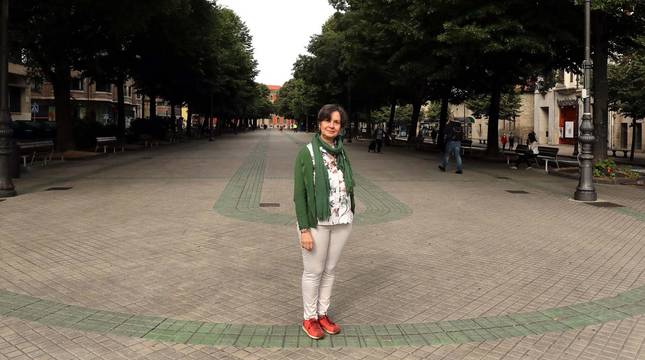 Foto de Ana Urmeneta, esta semana en el Paseo de Sarasate, tan huérfano en junio sin la Tómbola de Cáritas.