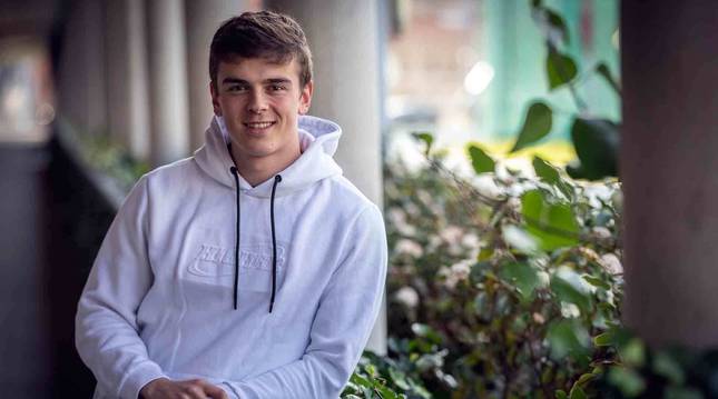 Manu Quijera, en una entrevista realizada en febrero tras ser elegido deportista navarro de 2019.