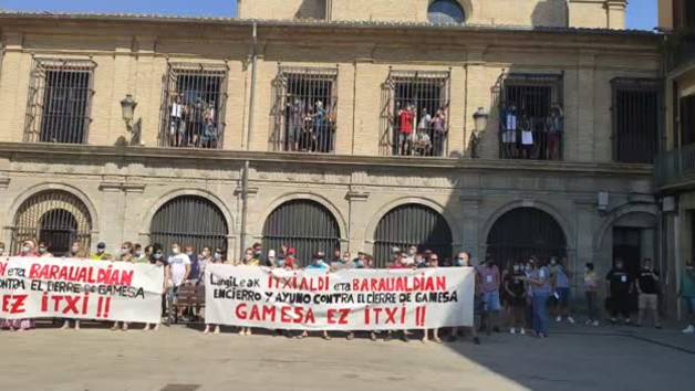 Los trabajadores de Siemens Gamesa se encierran en San Lorenzo