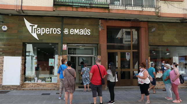 El nuevo local de Traperos de Emaús localizado en la calle Merindad de Sangüesa de Burlada