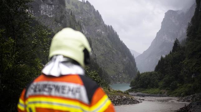 Imágenes del lugar del accidente de los montañeros navarros en Suiza