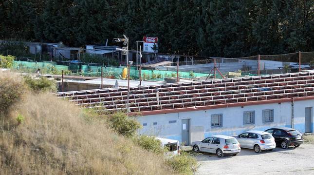 foto de Vista de parte de las huertas preparadas sin permiso en los antiguos campos de fútbol.