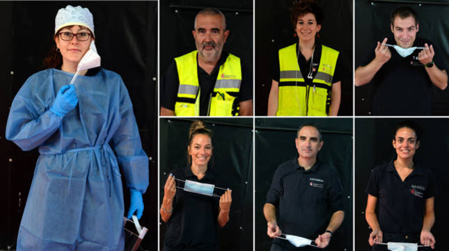 Foto de Ana Rodríguez, Kiko Betelu, María Adot, Aaron Morales, Sandra Tardeguila, Asier Pinillos y María Otero.