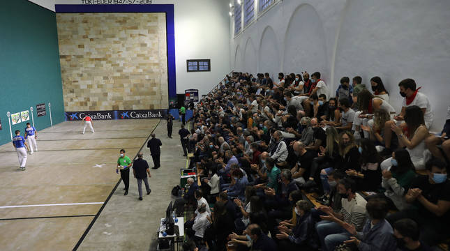 Aspecto que presentaba el Toki Eder de Ziordia el lunes por la noche en el festival de Baiko.