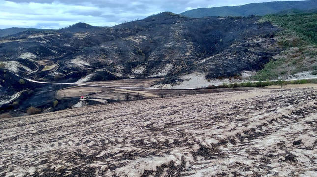 Fotos tras el incendio de Lónguida