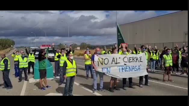 Protesta de los empleados de Trenasa