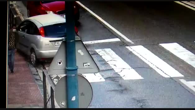 Vídeo de una mariobra peligrosa en Tafalla