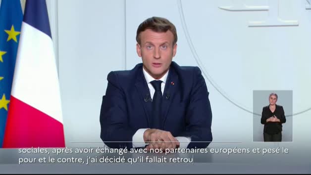 Vídeo: Macron anuncia la vuelta al confinamiento en toda Francia desde el viernes