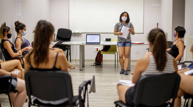 Taller de actuación ante las agresiones sexistas celebrado en verano en Miranda de Arga.