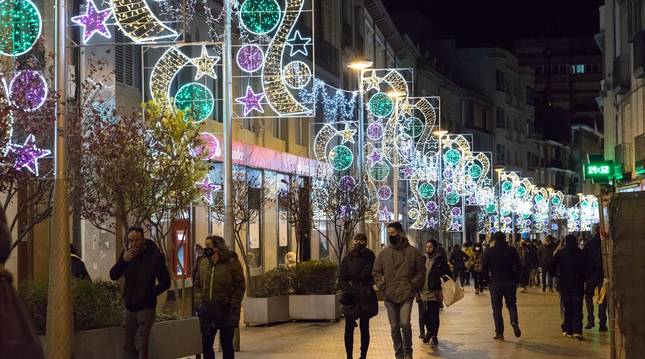 Encendido de la iluminación navideña en Tudela