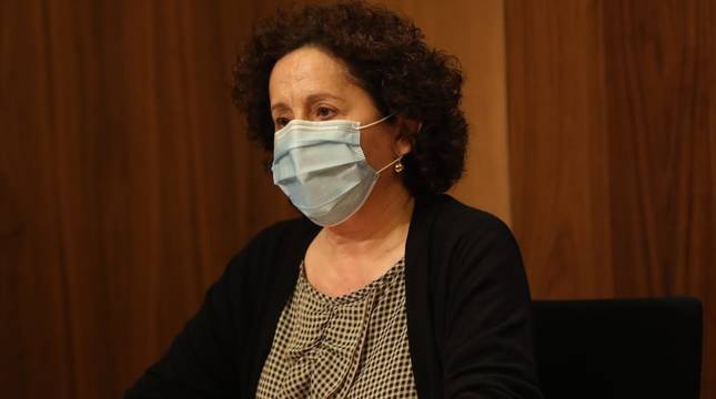 Foto de la consejera de Derechos Sociales, Carmen Maeztu, durante una rueda de prensa anterior.