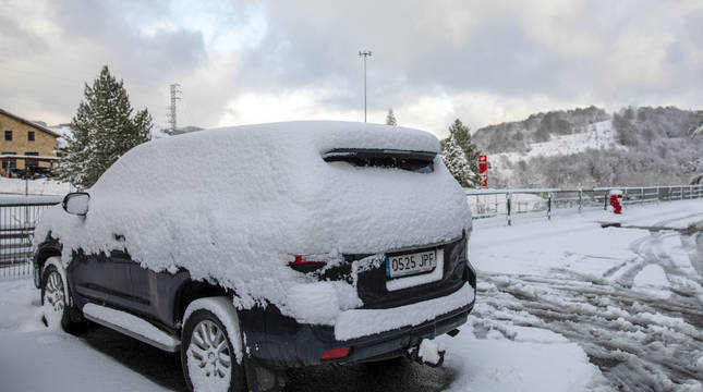Nieve en el inicio de 2021 en Navarra