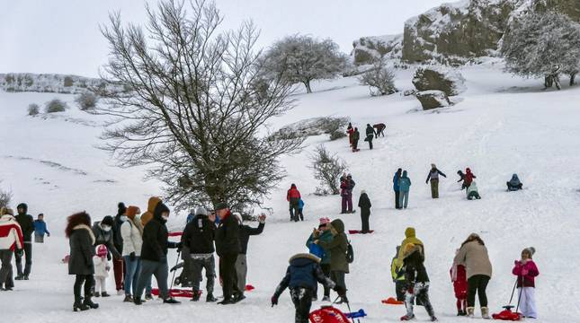 Nieve en el inicio de 2021 en Navarra