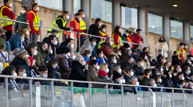 Foto de los aficionados en el Mutilvera-Betis.