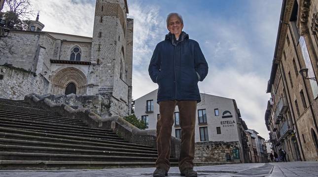 Foto de Maxi Ruiz de Larramendi, presidente de la Asociación de Amigos del Camino de Estella (Navarra).