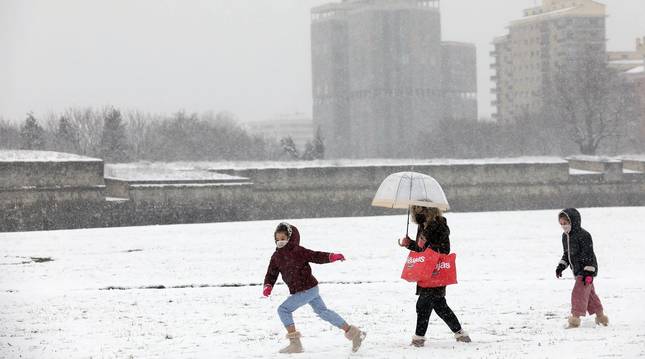 Fotos de la nevada por el temporal 'Filomena' en Navarra