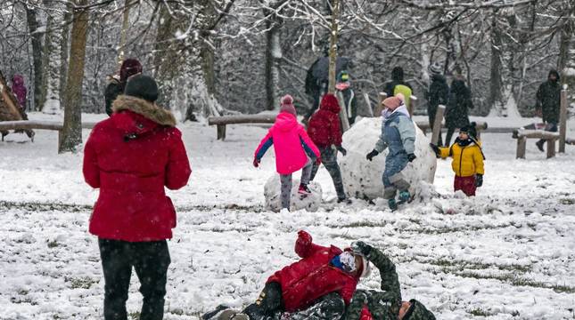 Fotos de la nevada por el temporal 'Filomena' en Navarra