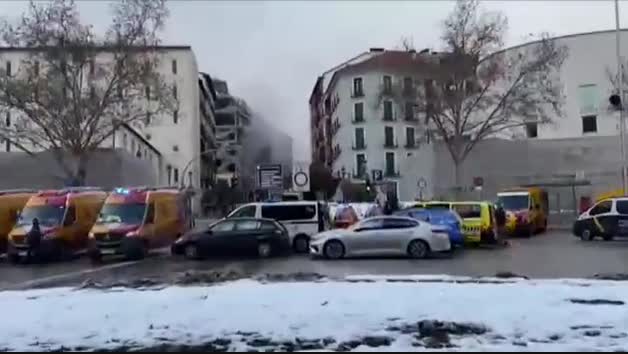 Explosión en un edificio del centro de Madrid