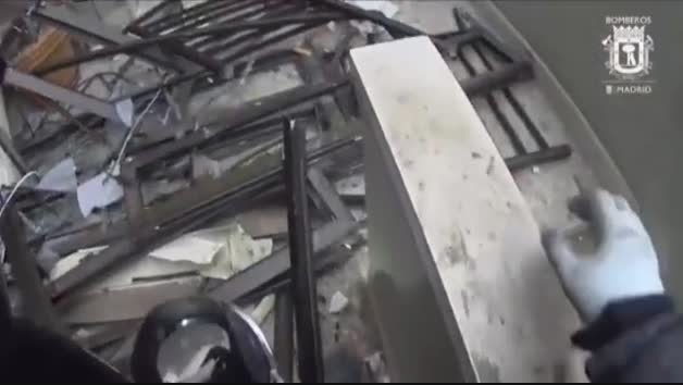 Esto fue lo que se encontraron los bomberos tras la explosión de Madrid