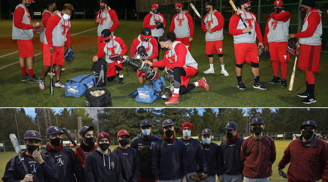 En la parte superior, los jugadores de Los Toros. Debajo,
