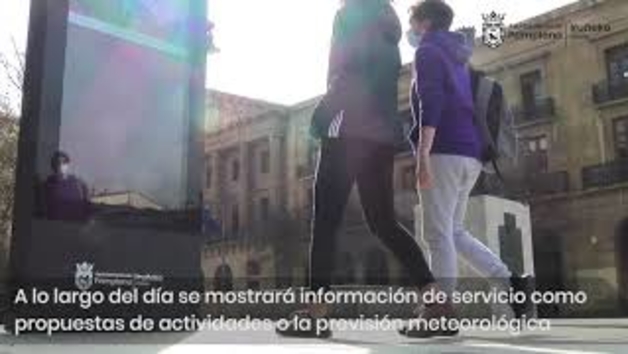 Nueva pantalla en la plaza del Castillo