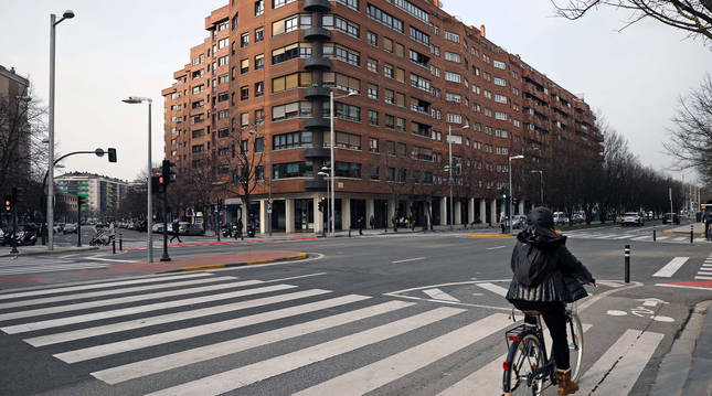 Foto entre la avenida de Pío XII y Monasterio de Urdax.