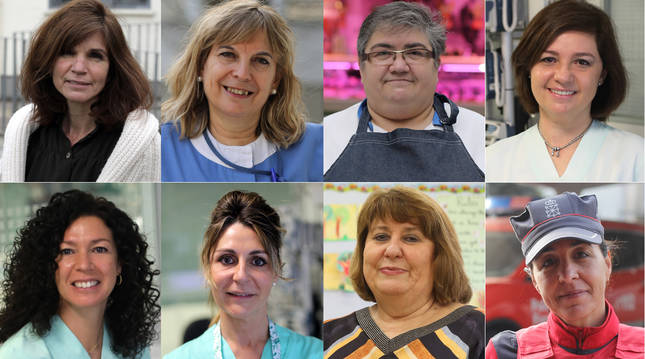 Pili Gallart, Isabel Cárdenas, Juana Mari Maestre, Ana Tellería, Nuria Almagro, Marga Ibáñez, Rosa Mary Sánchez y Vanessa Álvarez.