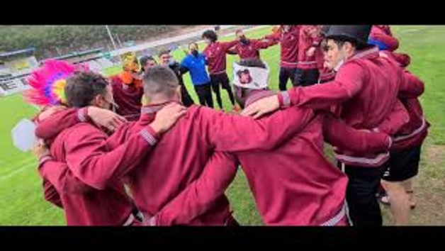 Celebración de los jugadores del Tudelano del ascenso a la nueva Primera RFEF