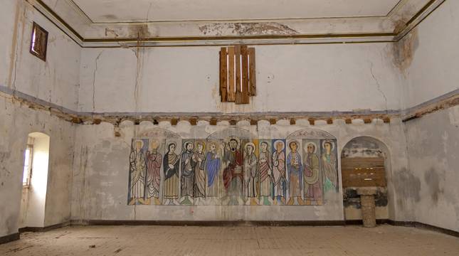 El antiguo refectorio de Irache, una de las estancias que se abrieron para la visita por el conjunto monacal.