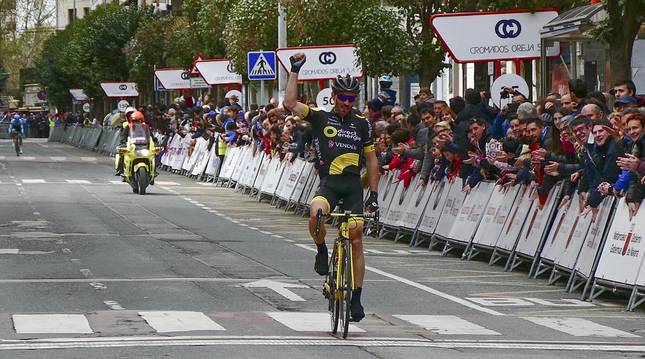 Jonathan Hivert, último ganador del Gran Premio Miguel Induráin, disputado en abril de 2019