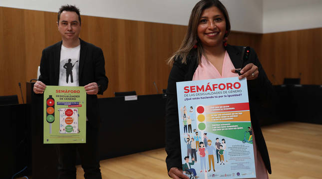 José Miguel Bernal, edil de Participación Ciudadana, y Juliana Anchundia, concejal de Igualdad.