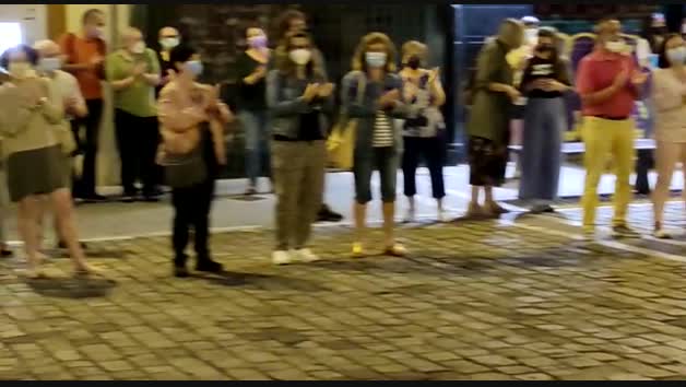 Vídeo de la concentración en Pamplona contra la violencia machista