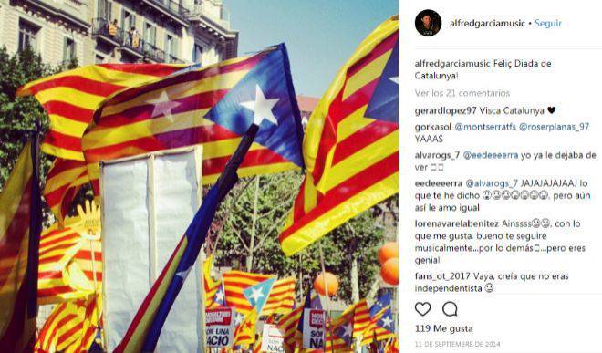 Alfred publica una foto de la díada catalana en instagram