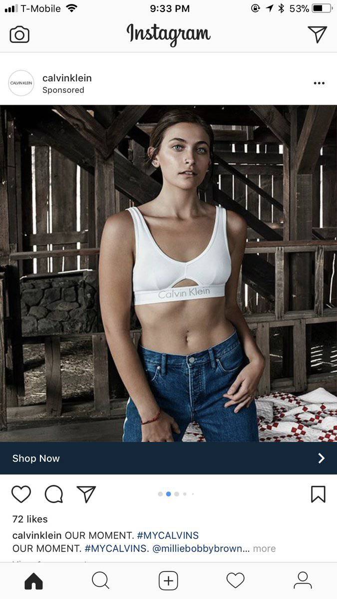 Calvin Klein elimina los tatuajes de Paris Jackson en una campaña publicitaria