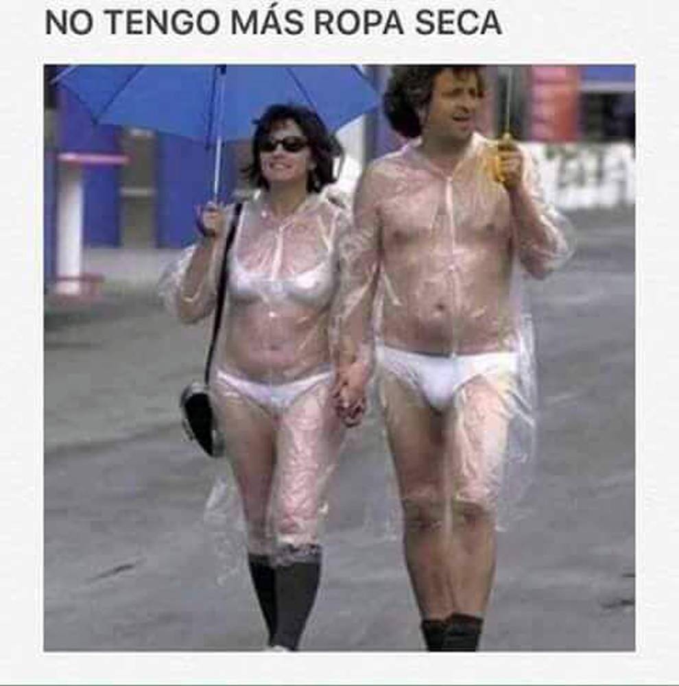 Memes sobre las lluvias torrenciales en Navarra en abril de 2018