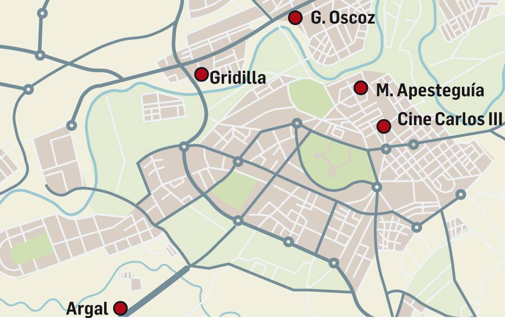 Mapa de Pamplona con los derribos