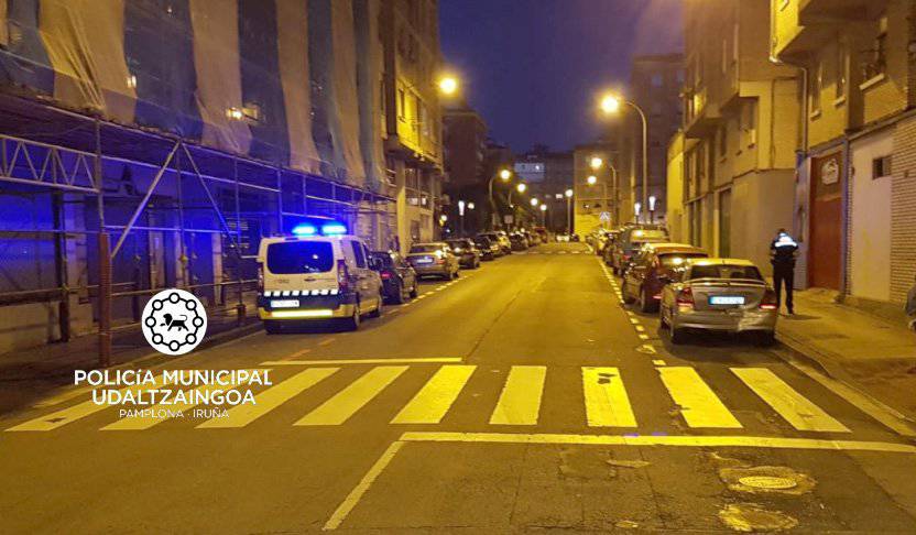 Un conductor ebrio choca en Pamplona contra otro que también da positivo en alcohol