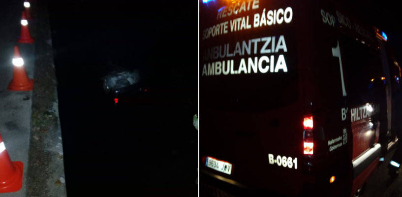 Muere un joven tras caer el coche el que viajaba con otras tres personas al río Arakil en Urdiain