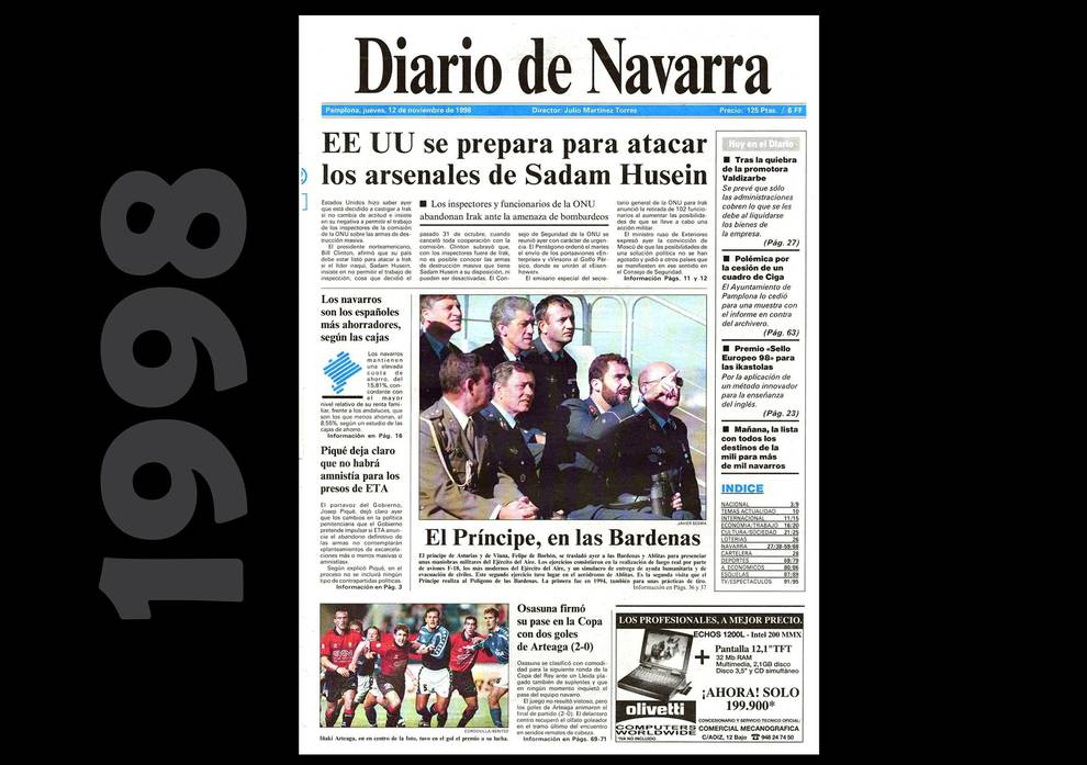 Hemeroteca Visual Del Once De Noviembre Diario De Navarra