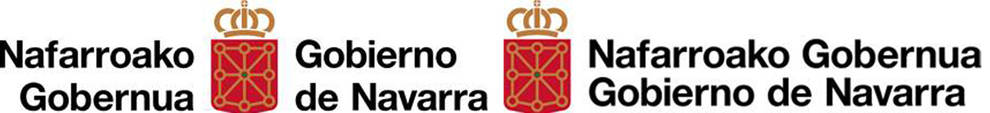 Dos versiones del símbolo oficial del Gobierno foral, modificado esta legislatura.