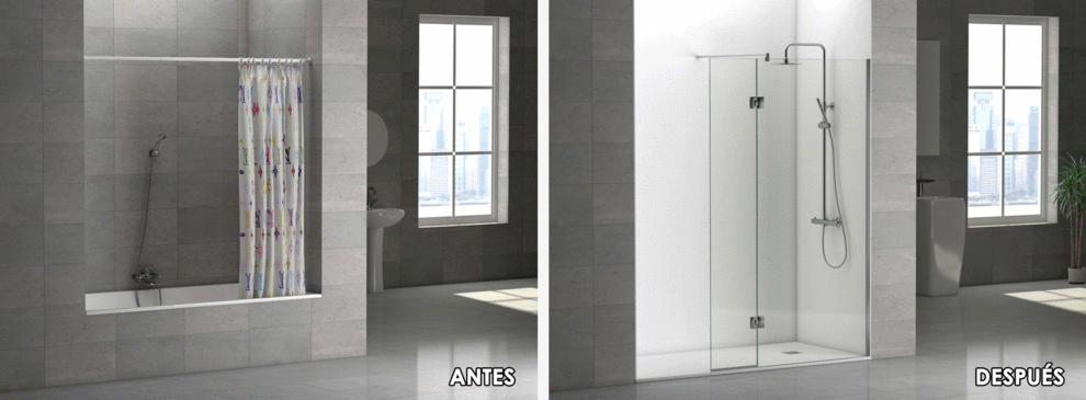 Cambiar de bañera a ducha para lograr un baño más seguro y accesible