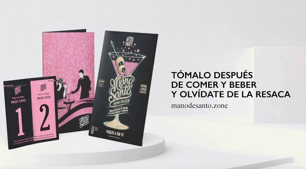 Mano de Santo, un producto para después de comer y beber que alivia la resaca