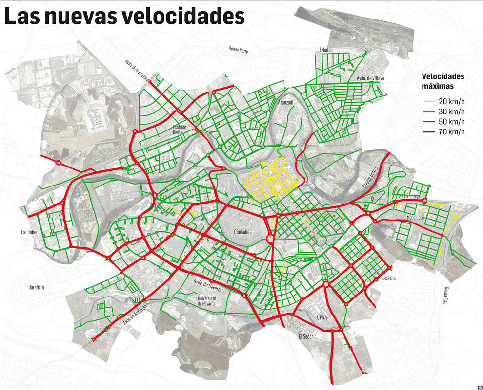 Las nuevas velocidades en Pamplona