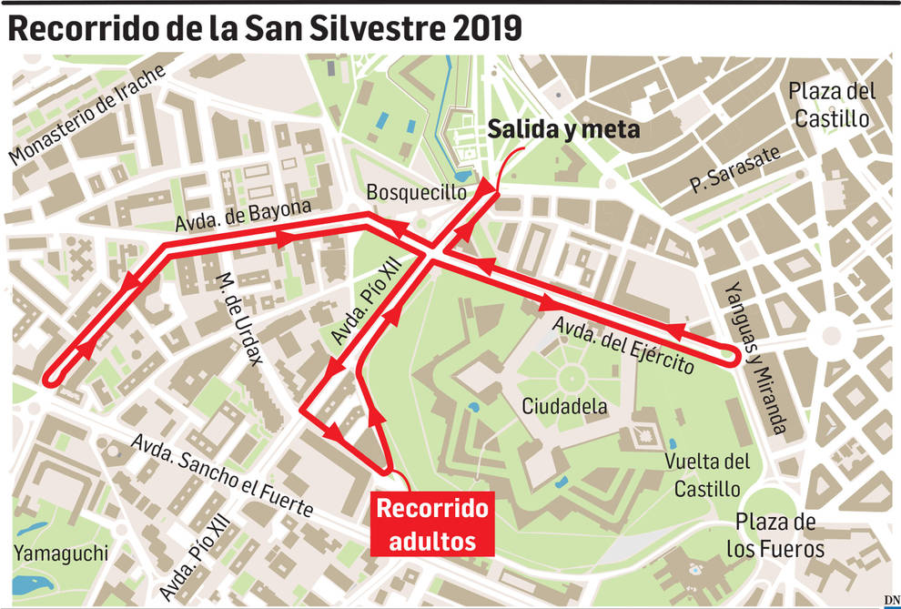 Cambios en la salida de la San Silvestre de Pamplona