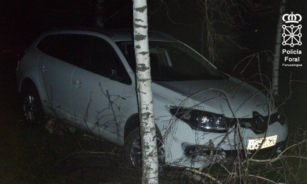 Choca contra un árbol en Salinas de Pamplona y da positivo ...