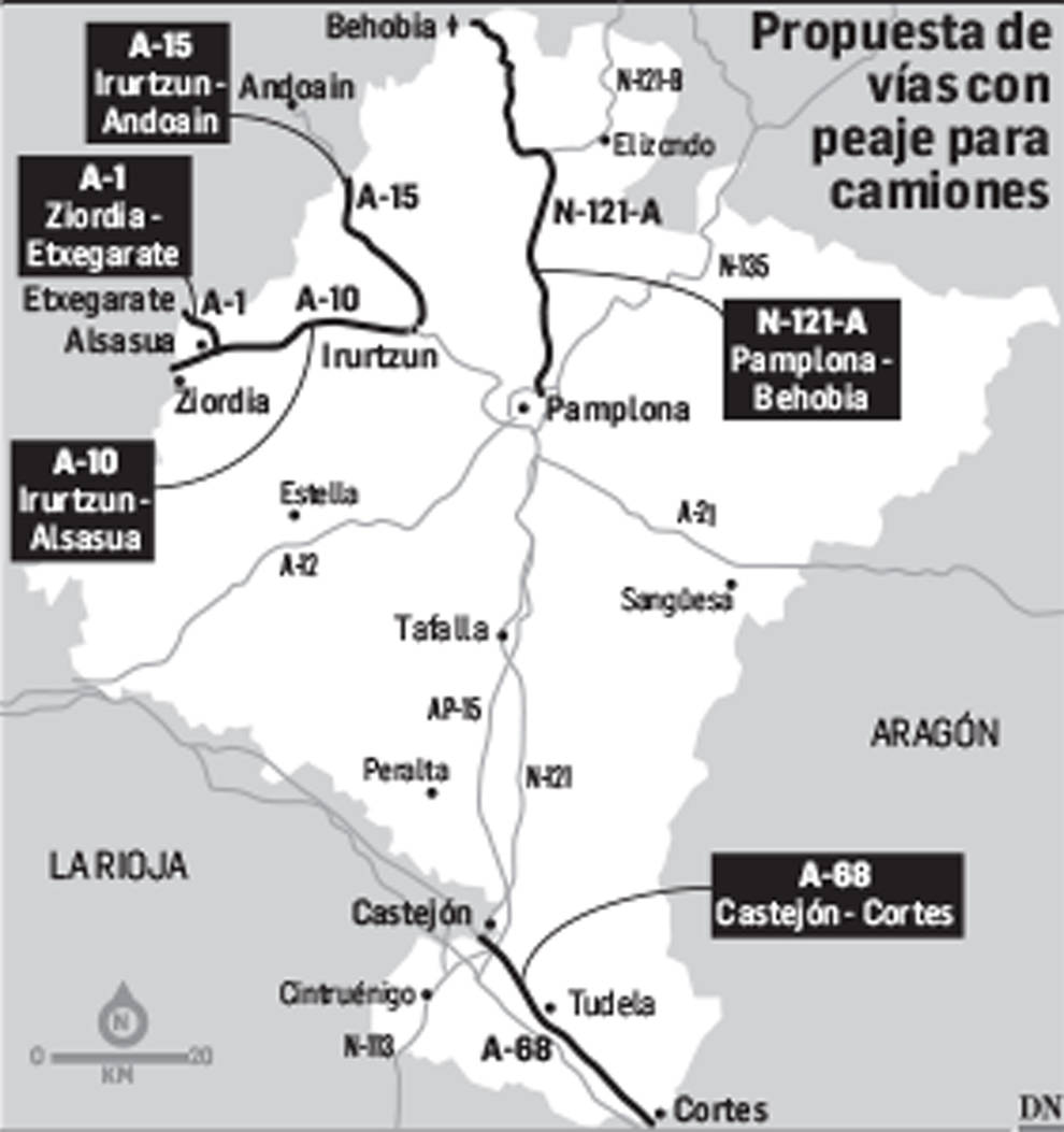 Las empresas del transporte se oponen a los peajes para camiones en 5 vías