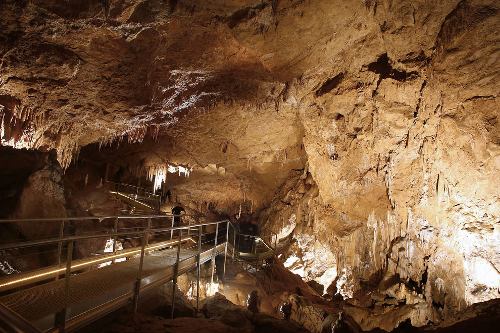 Detalle de la cueva de Mendukilo, en Astitz (valle de Larraun).