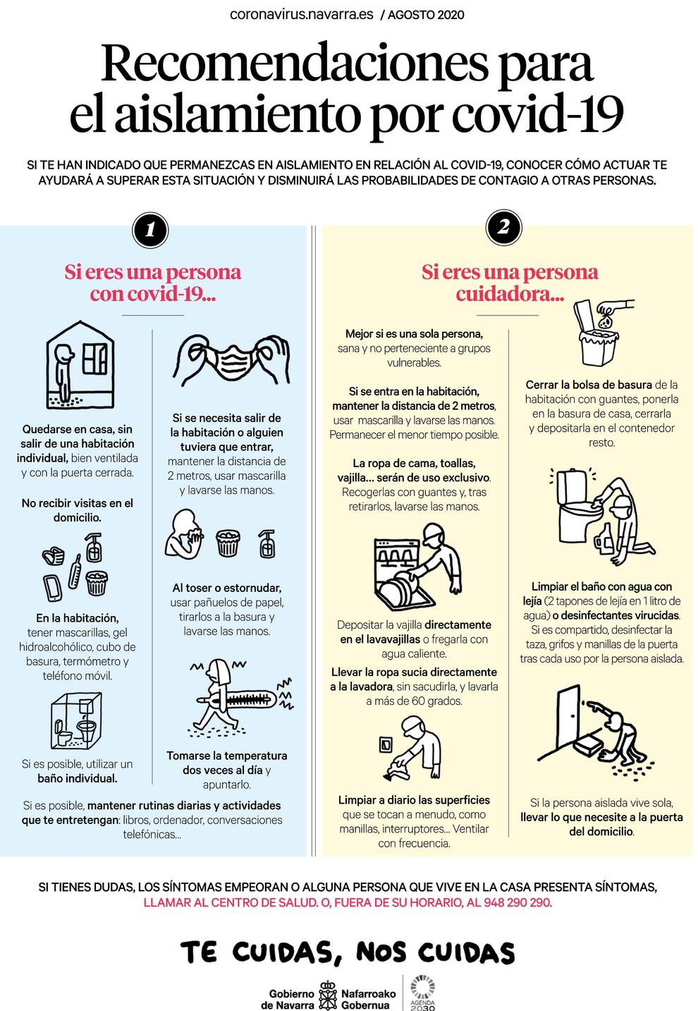 Salud edita nuevo material informativo sobre PCR, aislamiento y cuarentena
