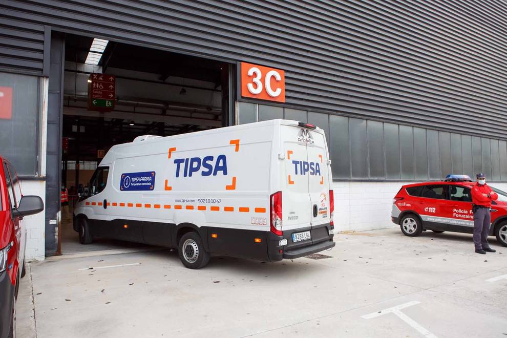 Así llegaron las primeras vacunas a Navarra